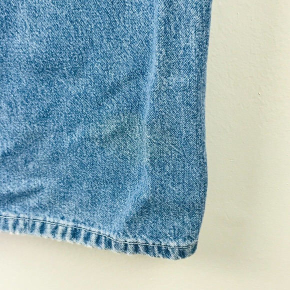 LEI Junior's 13 Blue Jeans Suspender Button Wide Leg Light Wash Denim Flaw A - Picture 6 of 6